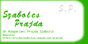 szabolcs prajda business card